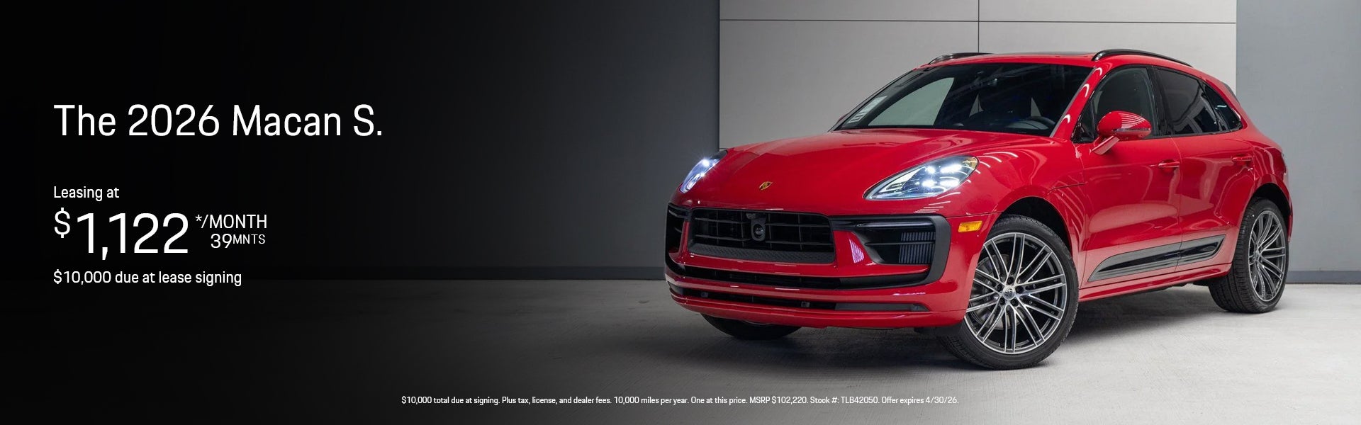 2026 Macan S Lease Banner