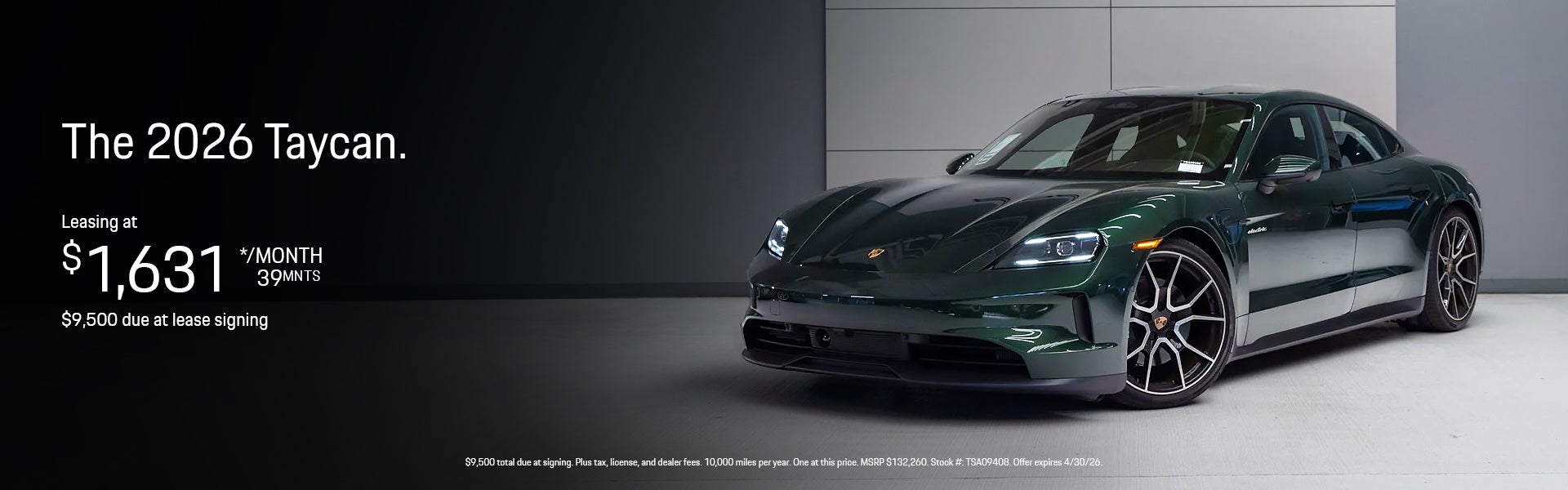 2026 Taycan Lease Banner
