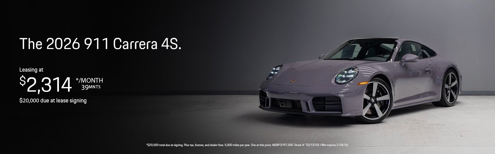 2026 911 Carrera 4S Special Banner