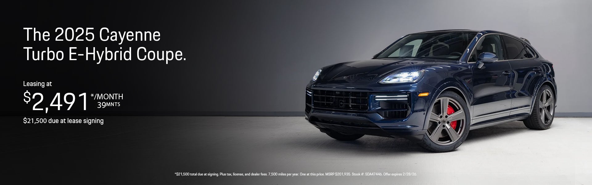 2025 Cayenne Turbo E-Hybrid Coupe Special Banner