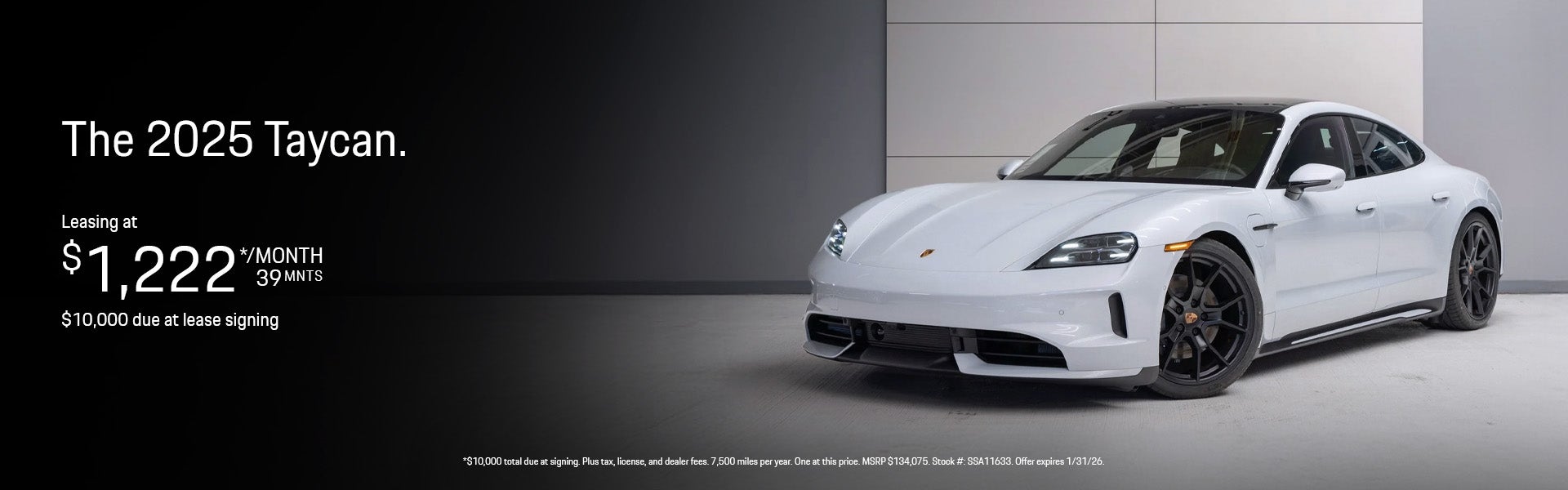 2025 Taycan Lease Banner