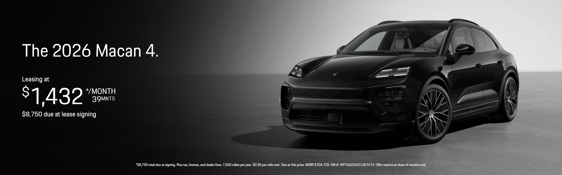 2026 Macan 4 Lease Banner