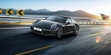 Porsche 911 Targa 4 in Black Front View Sugar Land TX